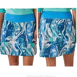 Patagonia Blue Marble Print Skirt Skort